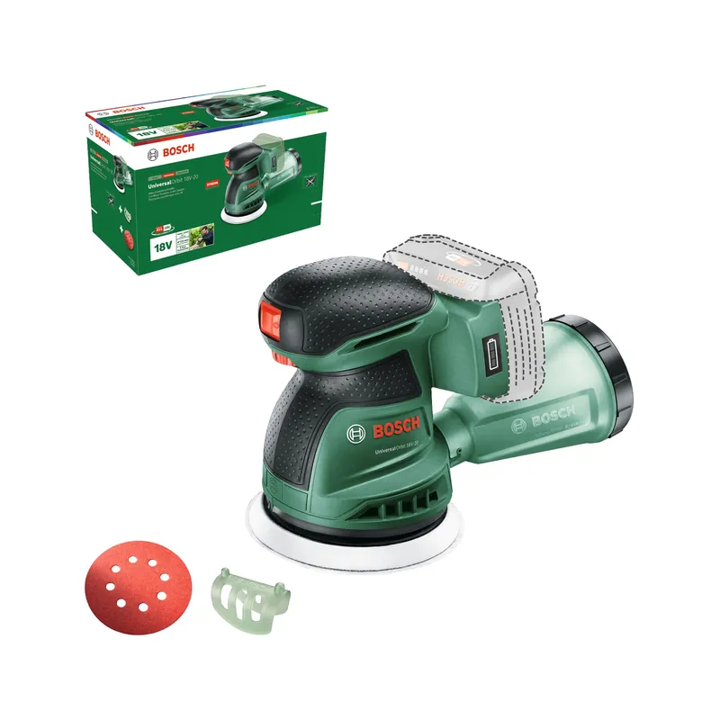 Bosch Vert 06033E4100 Ponceuse excentrique sans fil UniversalOrbit 18V-20 hors batteries et chargeur