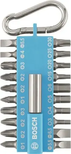 Bosch Vert Accessoires 2607002822 Jeu d‘embouts de vissage 21 pièces bleu clair