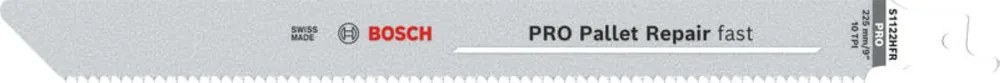 Bosch Bleu Accessoires 2608659065 PRO Pallet Repair fast S1122HFR lame de scie, 0.9 x 19 x 225 mm 100 pièces
