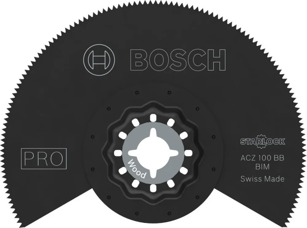 Bosch Bleu Accessoires 2608669118 PRO Starlock ACZ 100 BB Lame de scie à segment BIM Bois+Métal 100