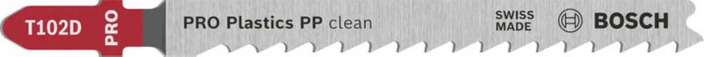 Bosch Bleu Accessoires 2608665239 PRO Plastics PP clean T102D lame de scie sauteuse 100 mm 2 pièces