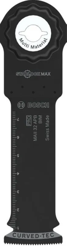Bosch Bleu Accessoires 2608669134 PRO Starlock Max MAIZ 32 APB Lame de scie égoïne BIM Bois+Métal Curved-Tec 32 x 80 10x