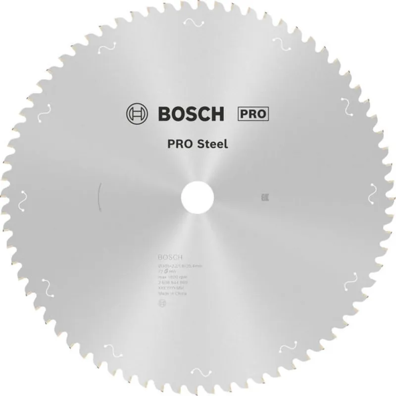 Bosch Bleu Accessoires 2608844869 Lame de scie circulaire PRO Steel pour machines à fil, 305 x 2.2 x 25.4 mm, T72