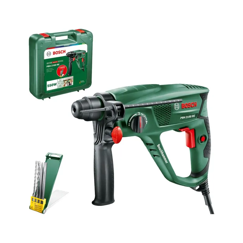 Bosch Vert 06033A9302 PBH 2100 RE Marteau en coffret