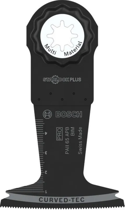 Bosch Bleu Accessoires 2608669131 PRO Starlock Plus PAII 65 APB Lame de scie amovible BIM Bois+Métal Curved-Tec 65 x 50