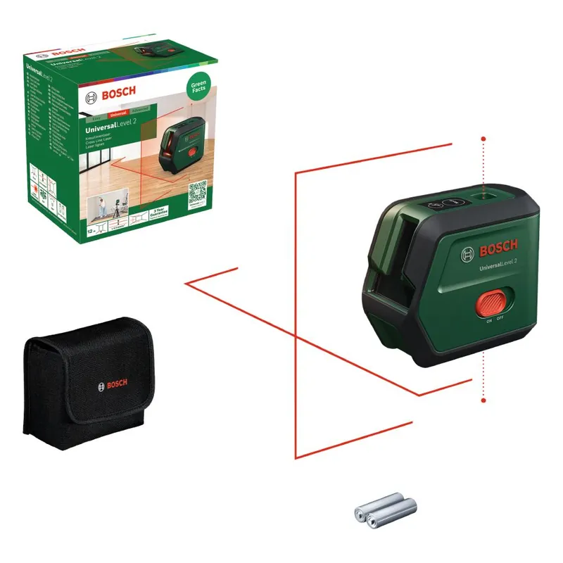 Bosch Vert 0603663F00 UniversalLevel 2 Laser à lignes croisées