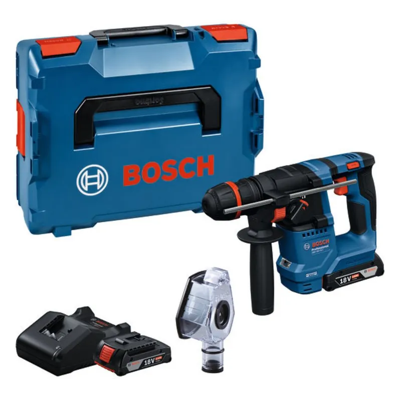 Bosch Bleu 0611927101 GBH 18V-18 X Marteau sans fil 2x 2.0 Ah et chargeur GAL 18V-20 en L-BOXX
