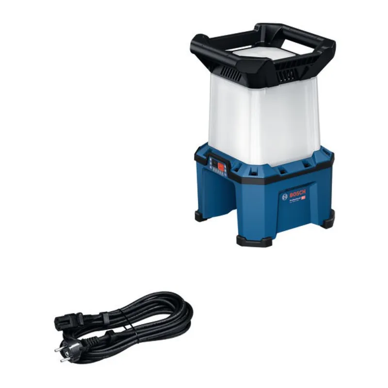 Bosch Bleu 06014A5000 Lampe de chantier sans fil GLA 18VH-7500 avec batteries et chargeur en L-BOXX