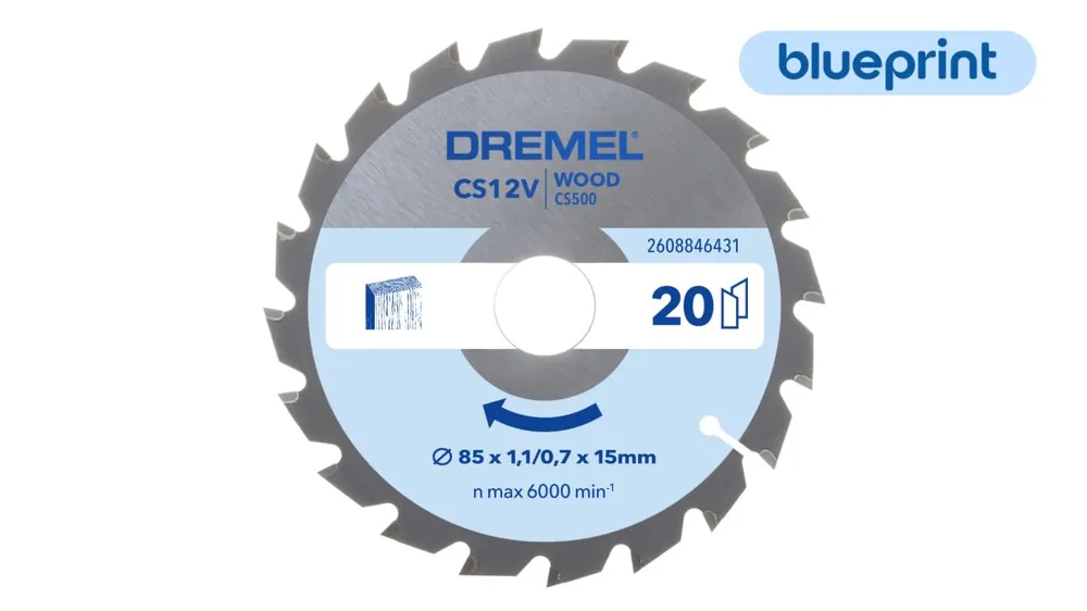 Dremel 2608846431 BluePrint Wood 6431 Lame de scie circulaire 85mm bois