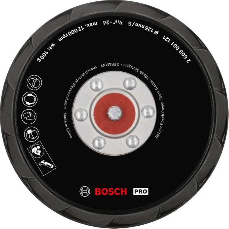 Bosch Bleu Accessoires 2608001121 PRO Tampon de ponçage 125mm Crochet et boucle