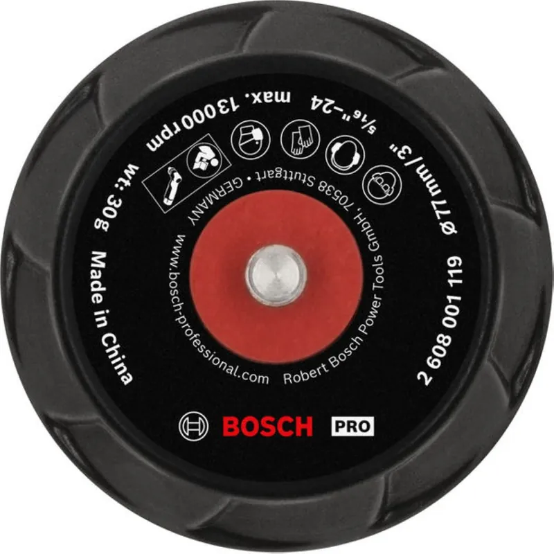 Bosch Bleu Accessoires 2608001119 PRO Tampon de ponçage 77mm Crochet et boucle