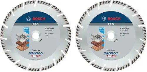 Bosch Bleu Accessoires 061599766Y Disque à poncer diamanté 230 mm carreaux Duopack
