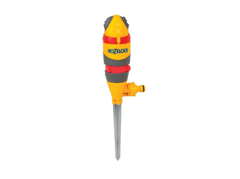 Hozelock 2335P0000 Arroseur circulaire Turbine PRO 2 en 1 sur piquet, 314 m².