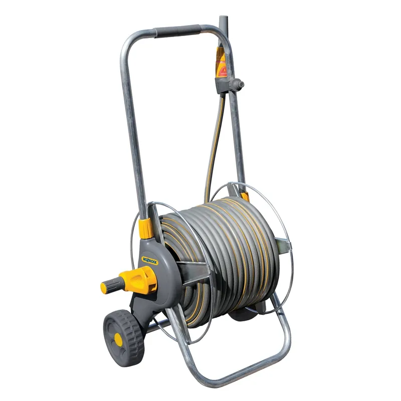 Hozelock 2436R0000 Chariot à tuyau Métal + 30 m de tuyau