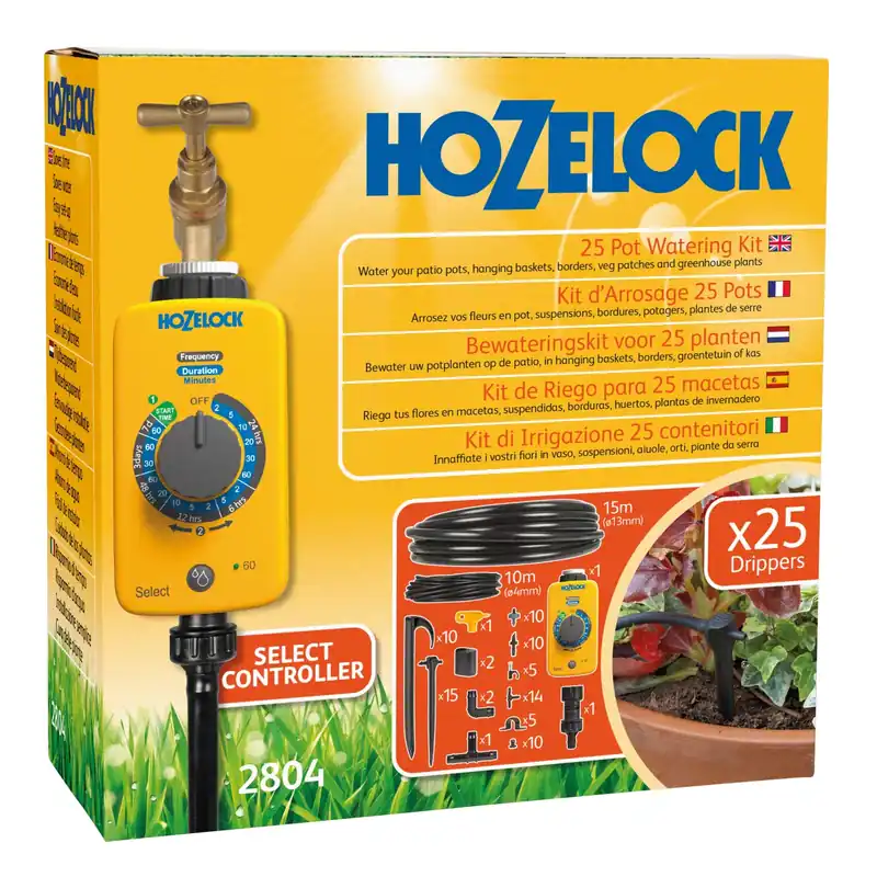 Hozelock 2804 1240 Kit d‘arrosage pour 25 pots