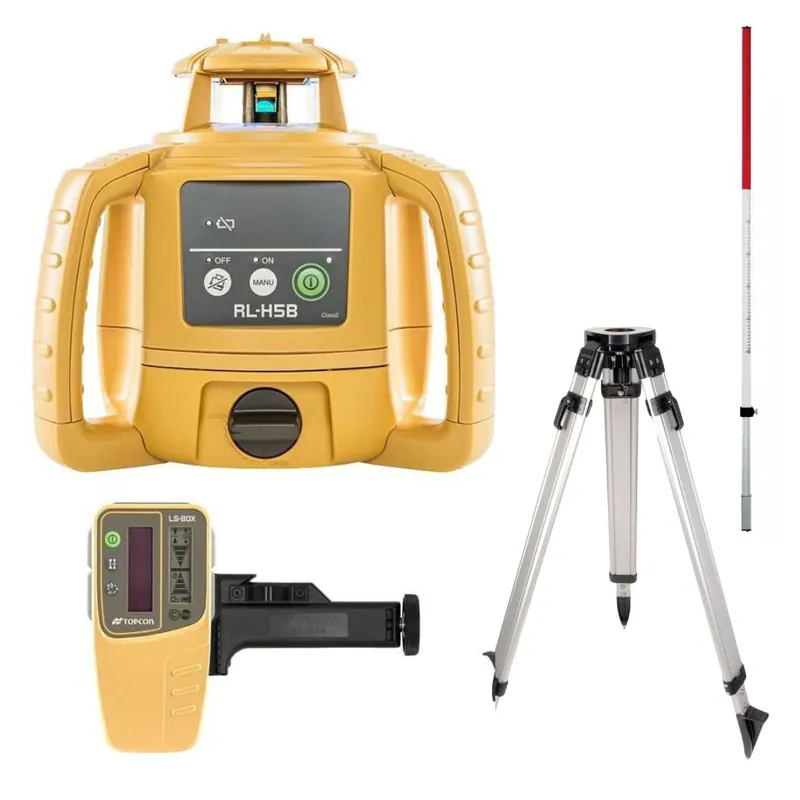 Topcon 1021200-72Set RL-H5B + LS-80X Construction Laser Set - Laser de chantier professionnel