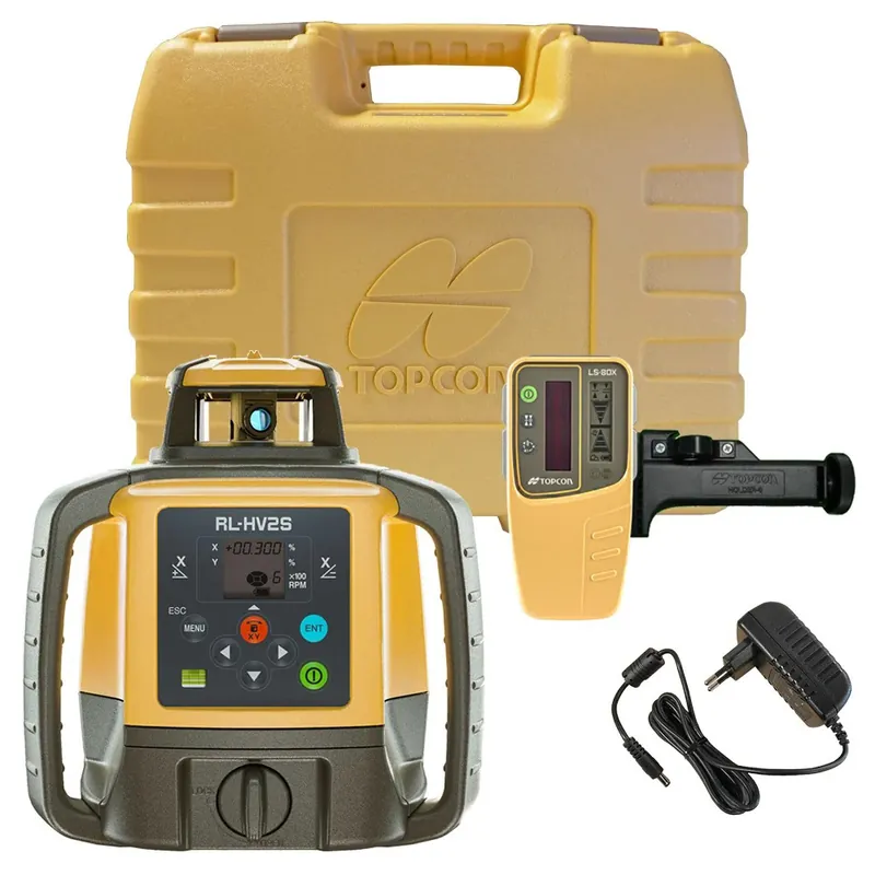 Topcon 1051612-23 RL-HV2S + LS-80X - Laser de chantier multifonctionnel à double pente