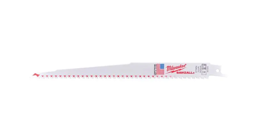 Milwaukee Accessoires 48475036 Sawzall Thin Kerf Lame de scie à guichet bois 230mm 5-Tpi 5ST