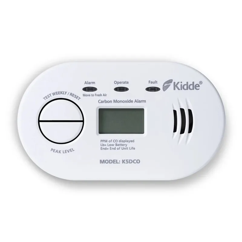 Kidde 809-152028 Détecteur de monoxyde de carbone CO compact 4,5V, affichage numérique