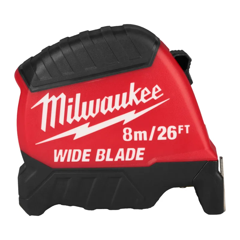 Milwaukee Accessoires 4932499206 Mètre à ruban Lame large 26ft / 8 m x 35 mm