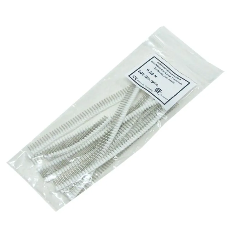 Jokari 60150 VPB Embouts blancs 0.5 mm² (500pcs) pour Quadro Magazine 60150