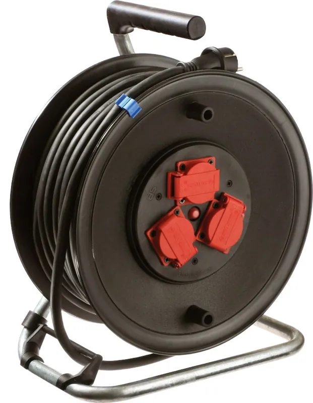 Schwabe 10116 Enrouleur de câble 230V/16A IP44 Caoutchouc H05RR-F 3G1.5 25m