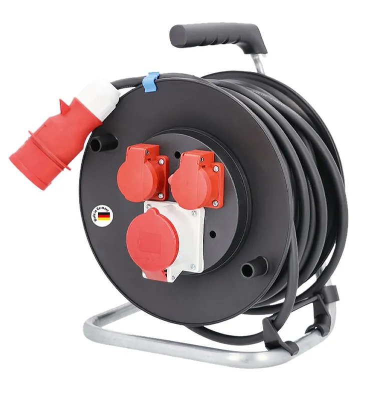 Schwabe 10158 Enrouleur de câble CEE 400V/16A 5 pôles IP44 H07RN-F 5x2.5 20m
