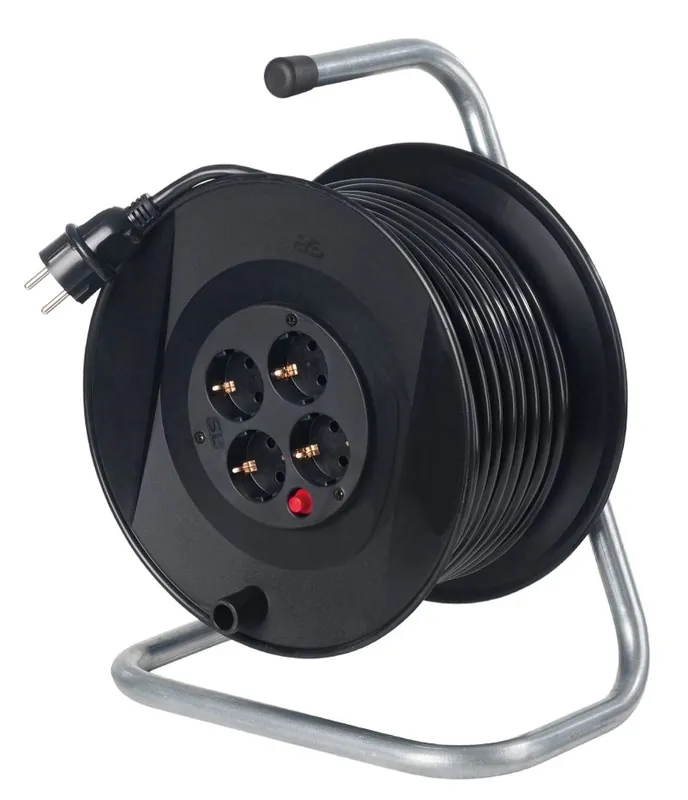 Schwabe 11101 Enrouleur de câble 230V/16A IP20 Vinyle H05VV-F 3G1.5 50m