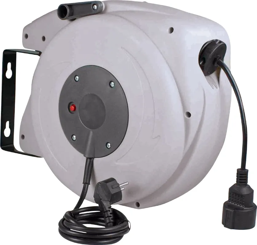Schwabe 12611 Enrouleur de câble à ressort 230V/16A IP20 Vinyle H05VV-F 3G1.5 15m