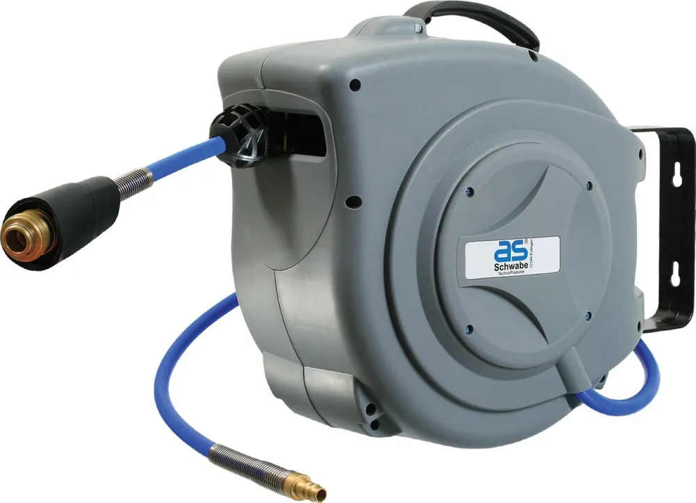 Schwabe 12613 Enrouleur automatique de tuyau d‘air avec raccord rapide 15m