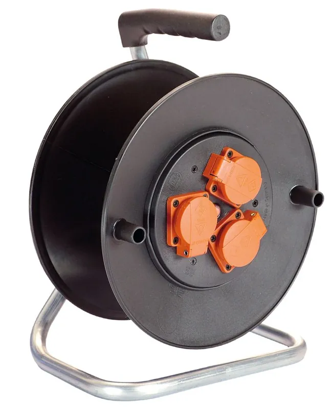 Schwabe 20120 Enrouleur de câble vide 230V/16A IP44 pour 50m de câble