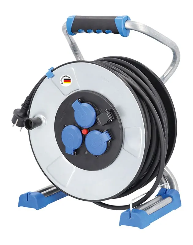 Schwabe 22723 Enrouleur de câble Xperts IronCoat 230V/16A IP44 Néoprène H07RN-F 3G2.5 33m