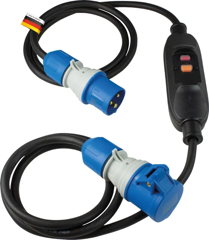 Schwabe 45224 Camping CEE Câble d‘extension PRCD H07RN-F 3G2,5 IP44 2G1,5m