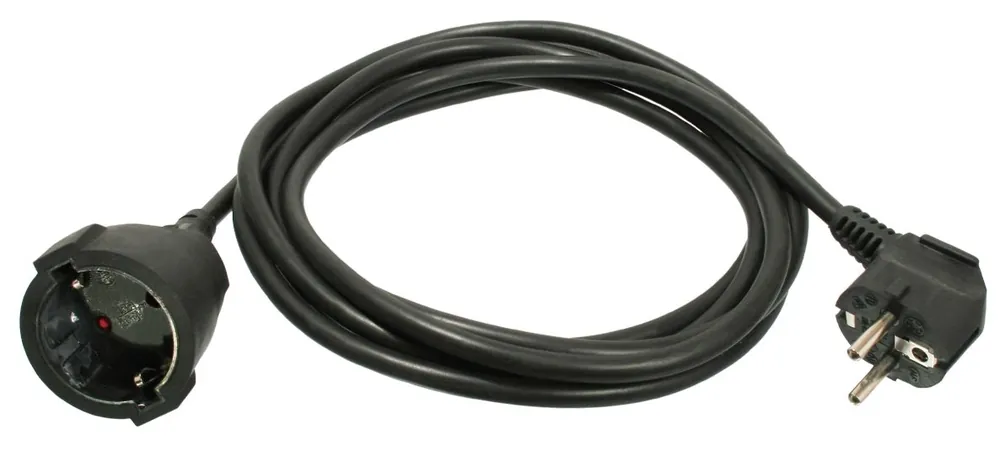 Schwabe 50202 Câble d‘extension Vinyle 230V/16A IP20 H05VV-F 3G1.5 noir 2m