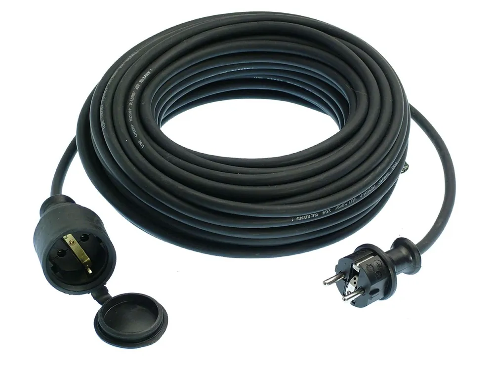 Schwabe 60315 Câble de rallonge Caoutchouc 230V/16A IP44 H05RR-F 3G1.5 noir 15m