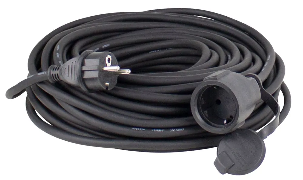 Schwabe 60335 Câble de rallonge Néoprène 230V/16A IP44 H07RN-F 3G1,5 noir 15m