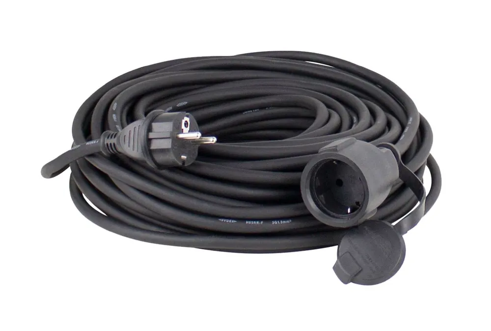 Schwabe 60341 Câble d‘extension Néoprène 230V/16A IP44 H07RN-F 3G2.5 noir 50m