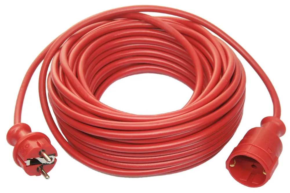 Schwabe 60359 Câble de rallonge Vinyle 230V/16A IP20 H05VV-F 3G1.5 rouge 50m