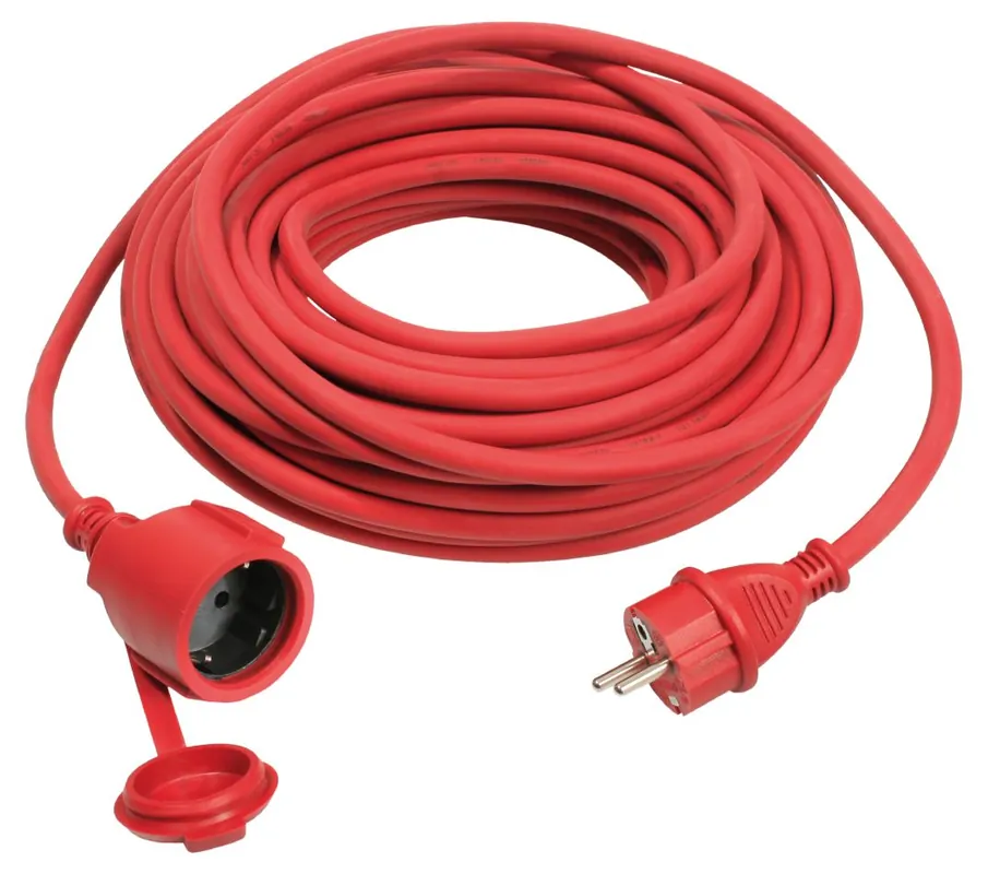 Schwabe 60373 Câble de rallonge Néoprène 230V/16A IP44 H07RN-F 3G1,5 rouge 25m