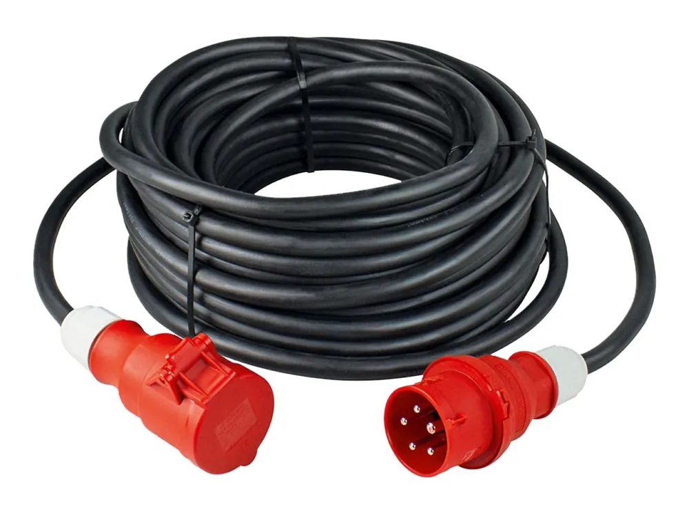 Schwabe 60517 CEE Câble d‘extension Néoprène 400V/16A IP44 H07RN-F 5G2.5 inversé 10m