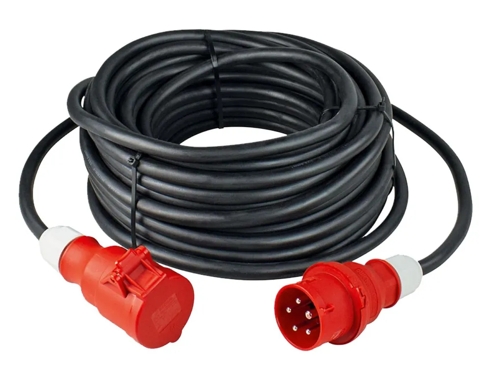 Schwabe 60549 CEE Câble d‘extension Néoprène 400V/32A IP44 H07RN-F 5G4 inversé 10m