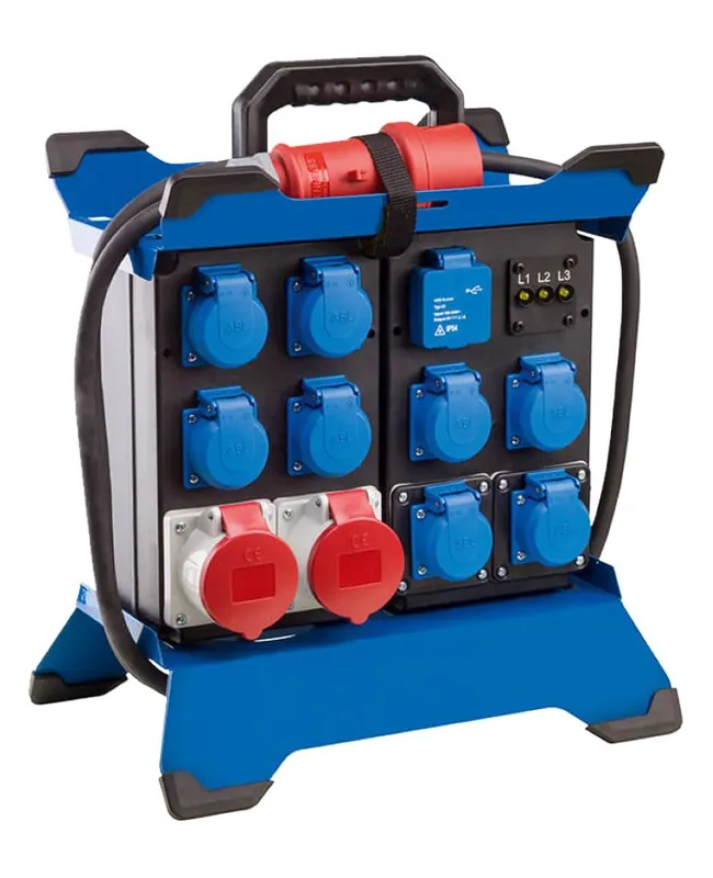 Schwabe 60932 CEE Distributeur de courant Stecky DUO 2 400V/16A IP44 H07RN-F 5G2.5 3.4m