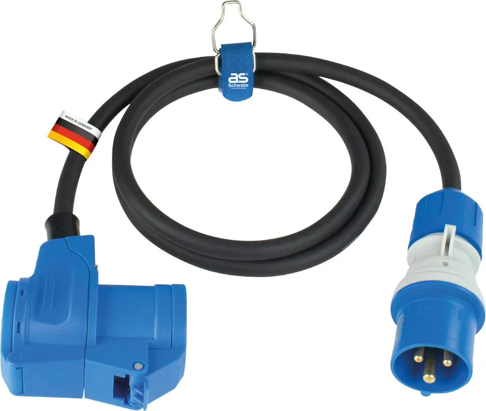 Schwabe 61403 Camping CEE Powerlight Rallonge 230V/16A IP44 3 pôles H07RN-F 3G2,5 1,5m