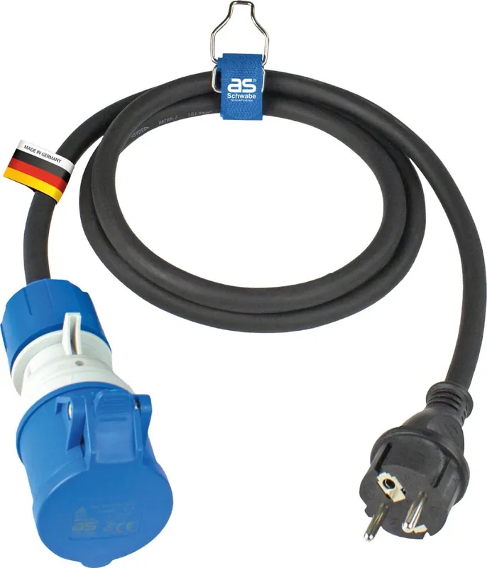 Schwabe 61406 Camping CEE Câble adaptateur 230V/16A IP44 H07RN-F 3G2,5 1,5m