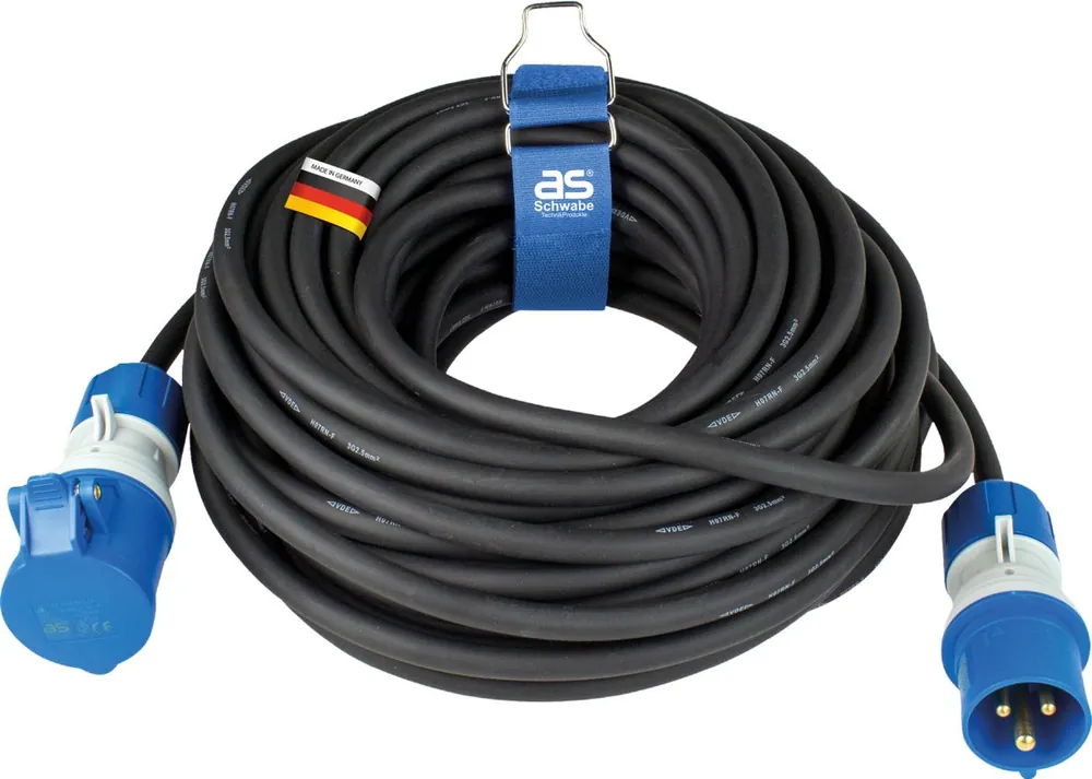 Schwabe 61409 Camping CEE Powerlight Câble de rallonge H07RN-F 3G2,5 IP44 25m