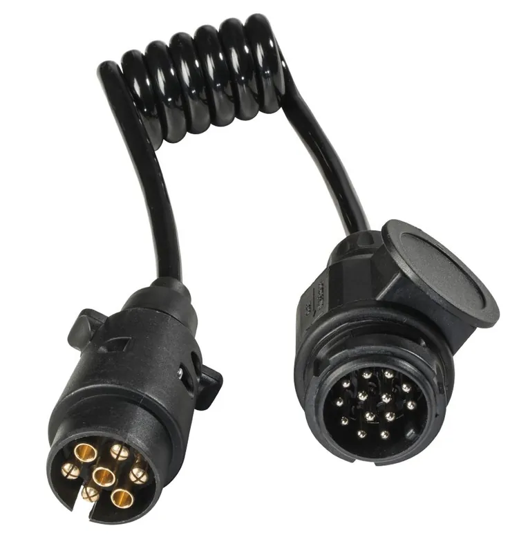 Schwabe 61475 Câble adaptateur camping 12V IP44 13 broches véhicule vers 7 broches remorque 1m