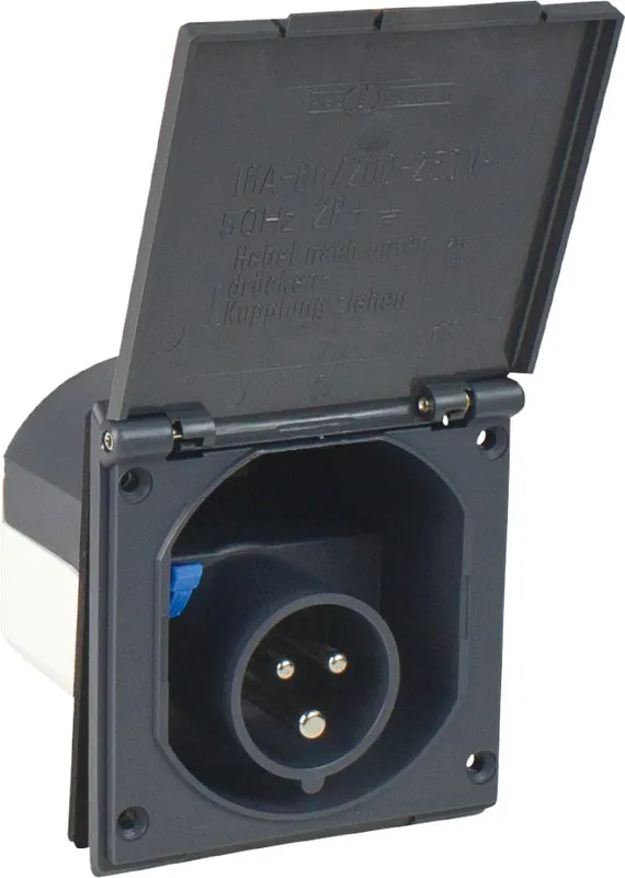 Schwabe 61493 Camping CEE Prise encastrée 230V/16A IP44 3 pôles Noir