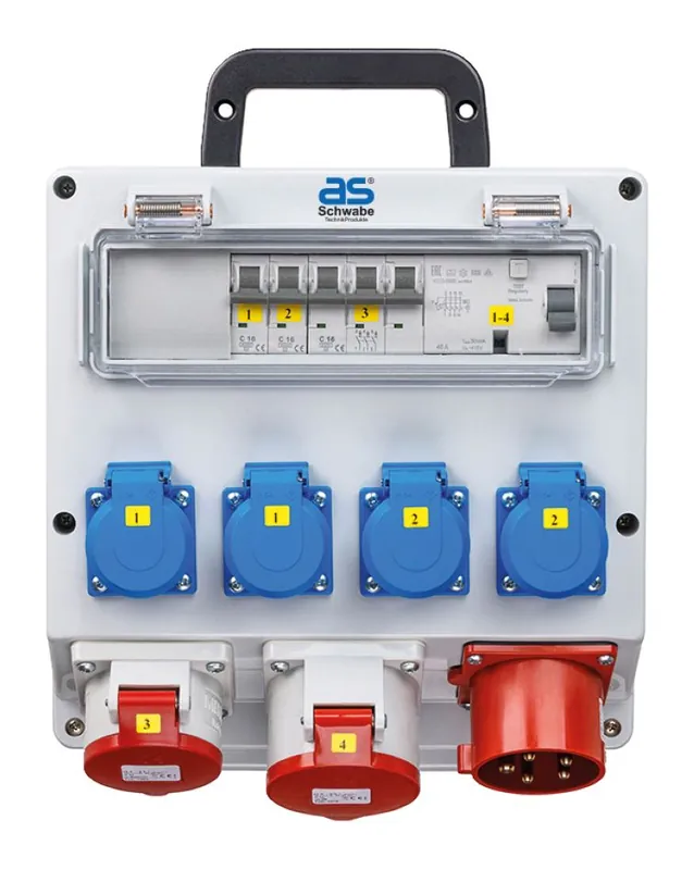Schwabe 61512 CEE Distributeur de courant FIXO 4 400V/32A IP44