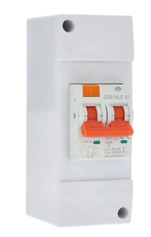 Schwabe 61569 Camping Disjoncteur différentiel combiné 230V/16A, 30mA, type A, C, 2 pôles