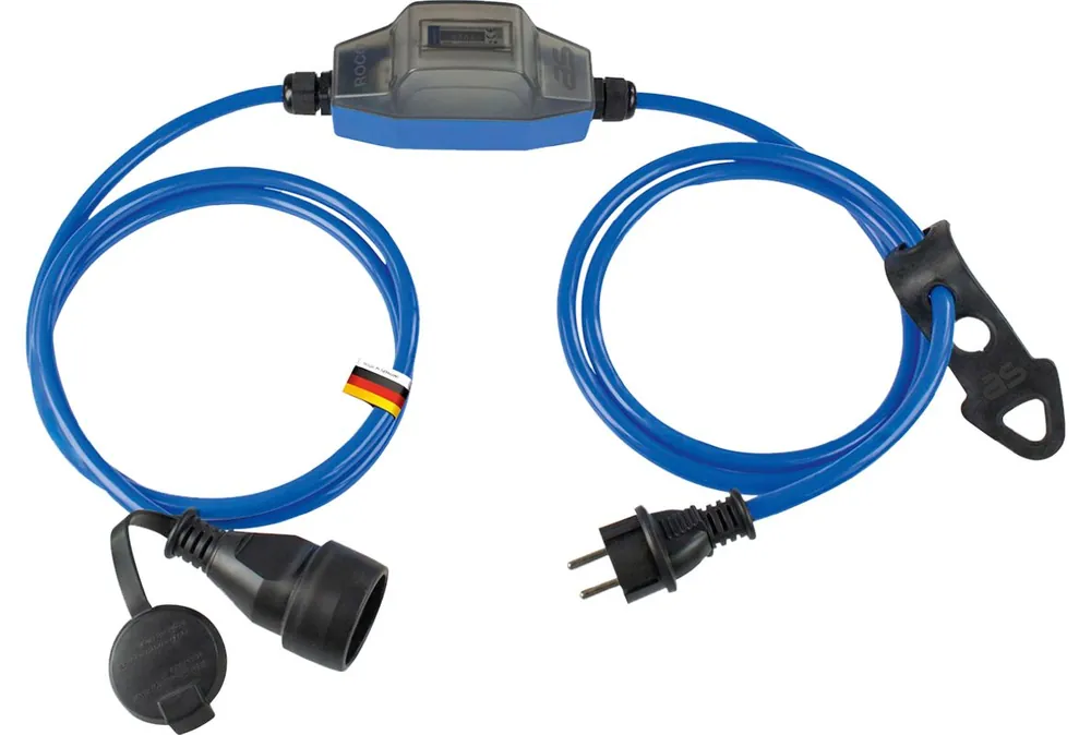 Schwabe 61757 Compteur de consommation d‘énergie ROCO 230V/16A IP44 H07BQ-F 3G2,5 2x 1,5m
